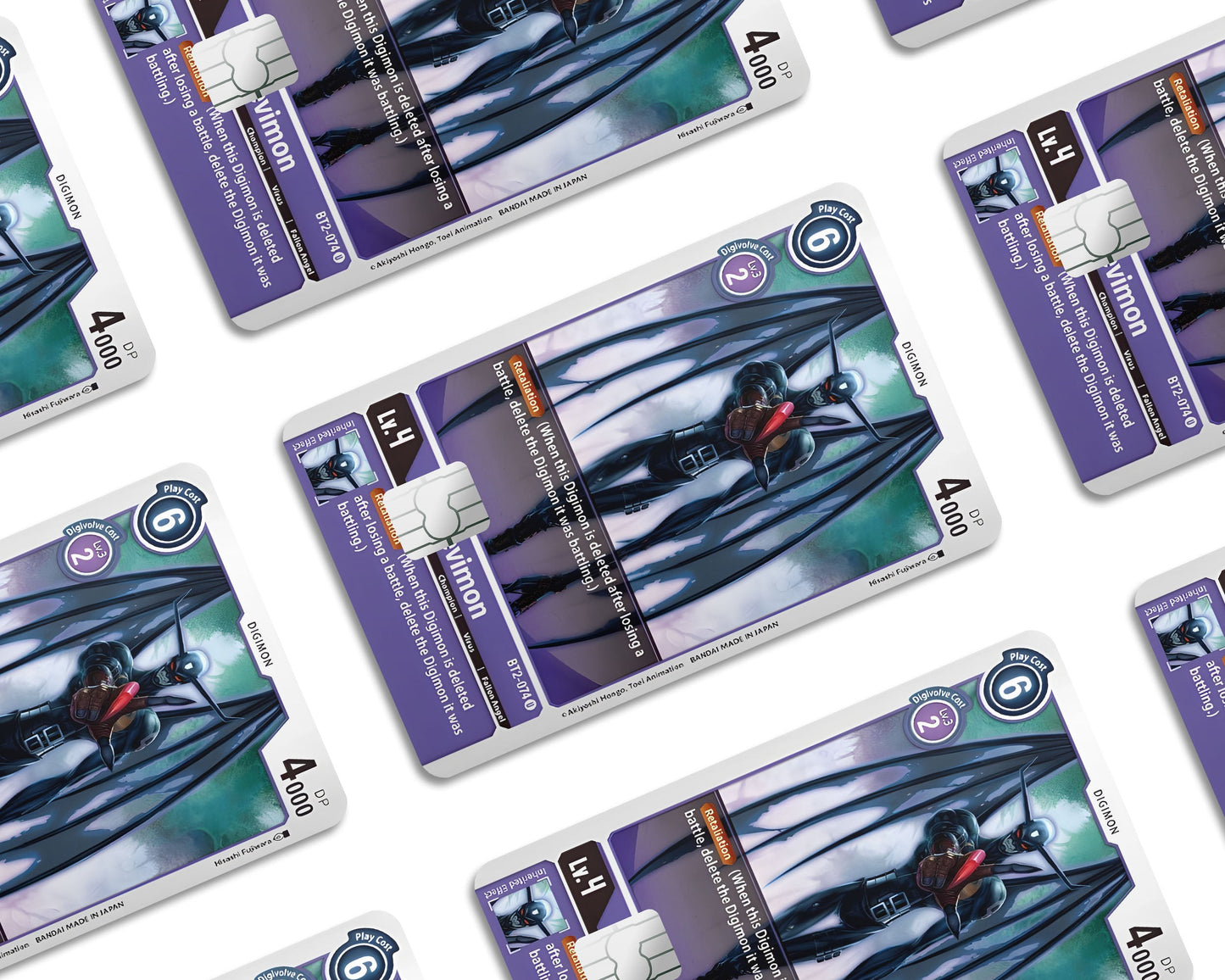 Anime Town Creations Credit Card Devimon Digimon Card Window Skins - Anime Digimon Credit Card Skin