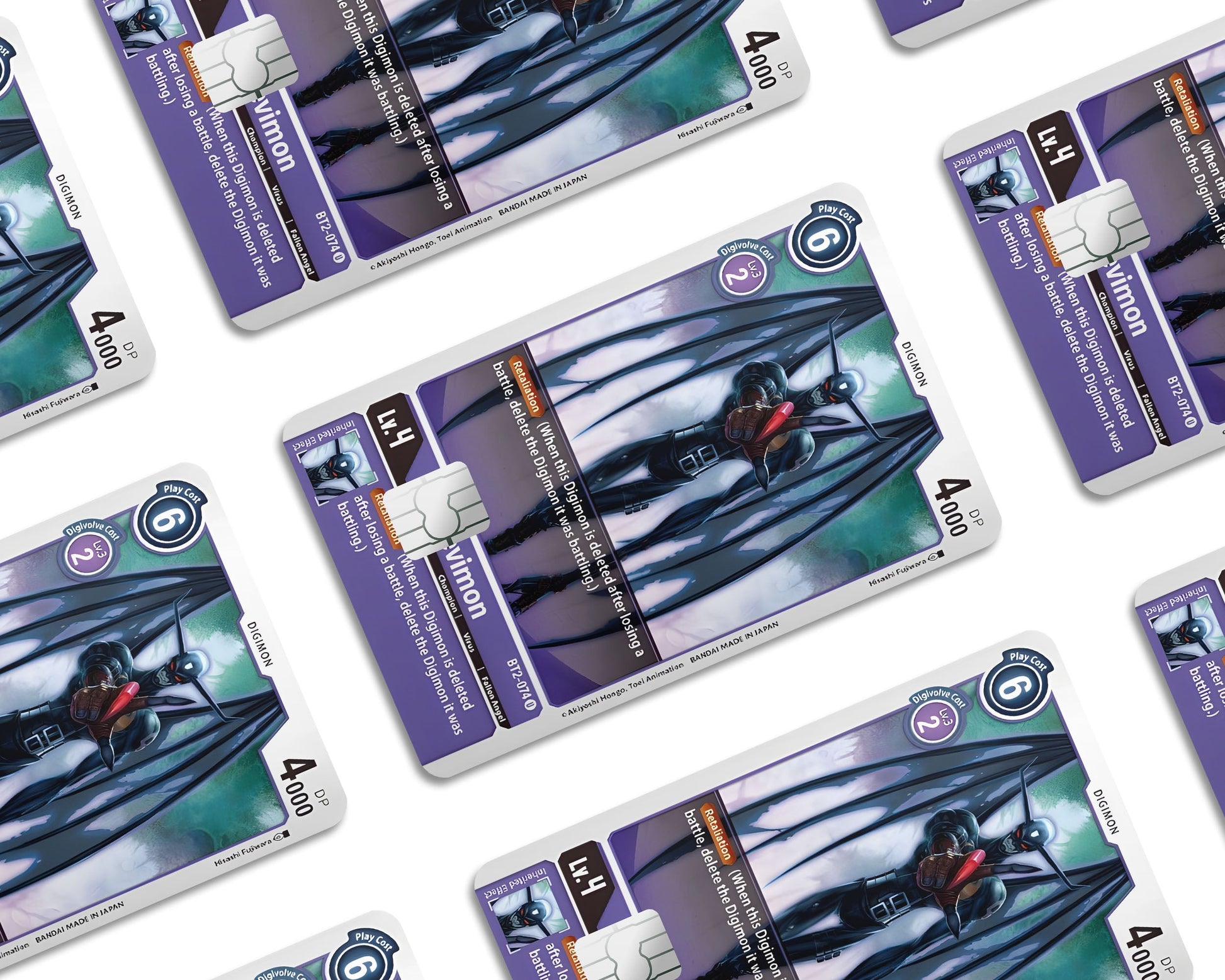 Anime Town Creations Credit Card Devimon Digimon Card Window Skins - Anime Digimon Credit Card Skin