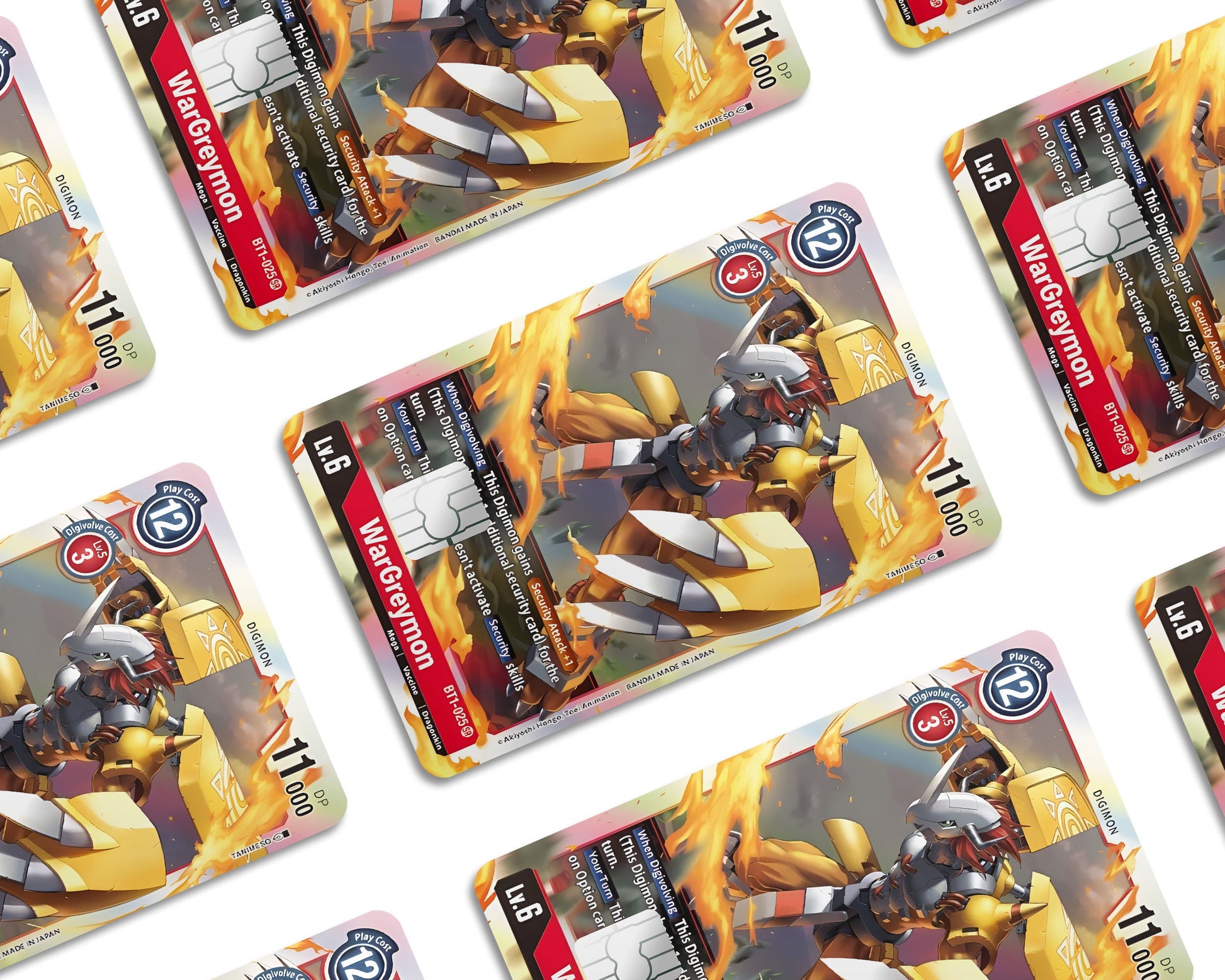 Anime Town Creations Credit Card Wargreymon Digimon Card Window Skins - Anime Digimon Credit Card Skin
