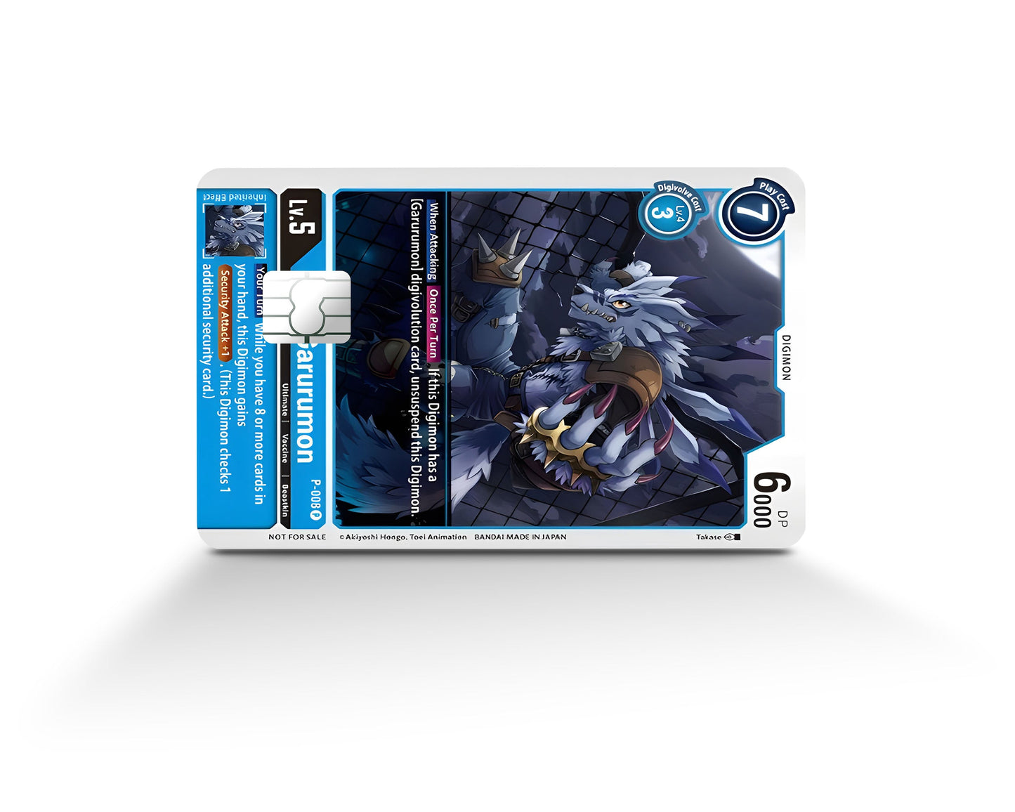 Anime Town Creations Credit Card Weregarurumon Digimon Card Full Skins - Anime Digimon Credit Card Skin