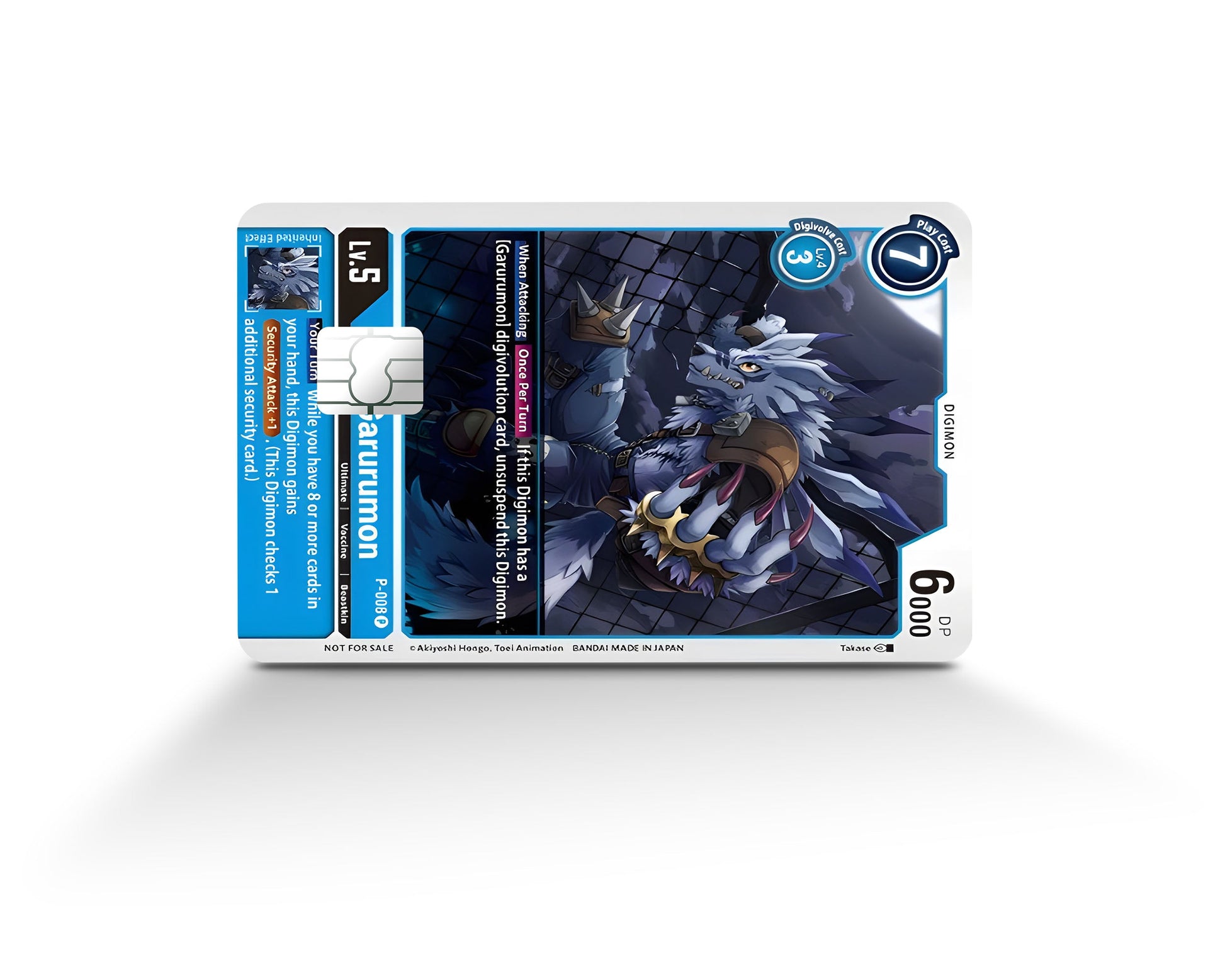 Anime Town Creations Credit Card Weregarurumon Digimon Card Full Skins - Anime Digimon Credit Card Skin