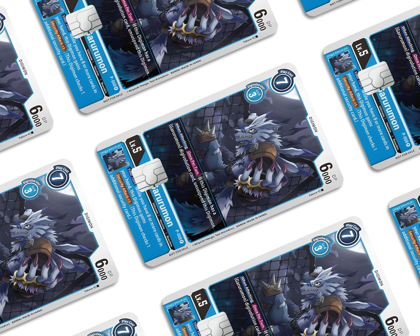 Anime Town Creations Credit Card Weregarurumon Digimon Card Window Skins - Anime Digimon Credit Card Skin