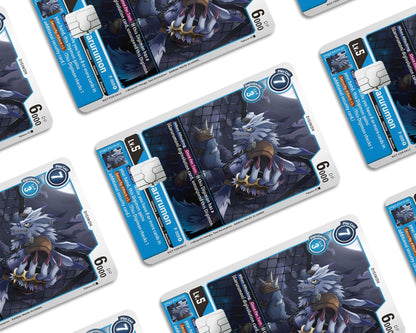 Anime Town Creations Credit Card Weregarurumon Digimon Card Window Skins - Anime Digimon Credit Card Skin