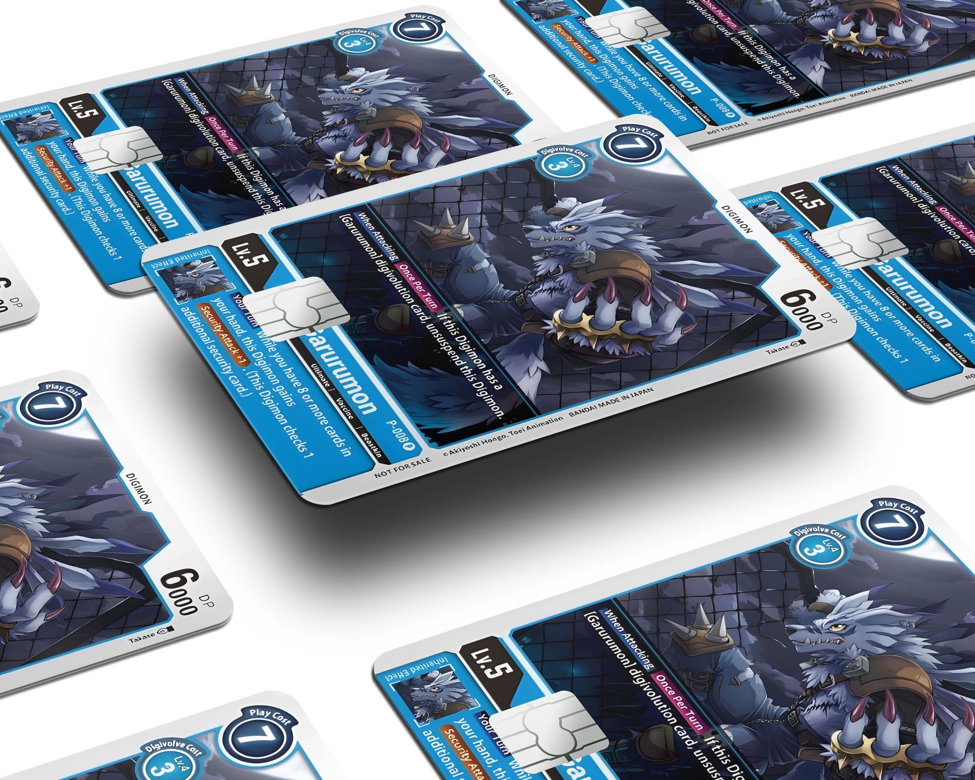 Anime Town Creations Credit Card Weregarurumon Digimon Card Window Skins - Anime Digimon Credit Card Skin