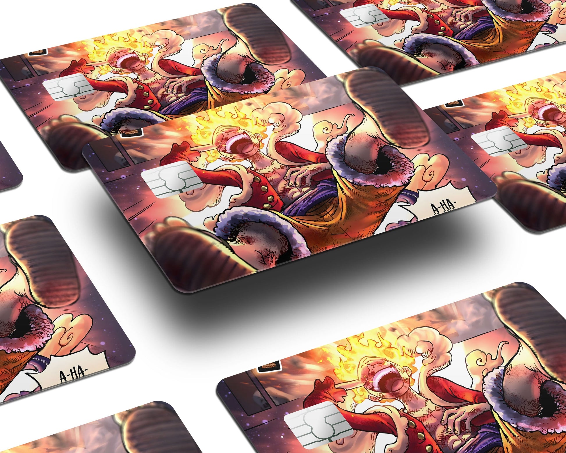Anime Town Creations Credit Card One Piece Luffy Gear 5 Window Skins - Anime One Piece Credit Card Skin