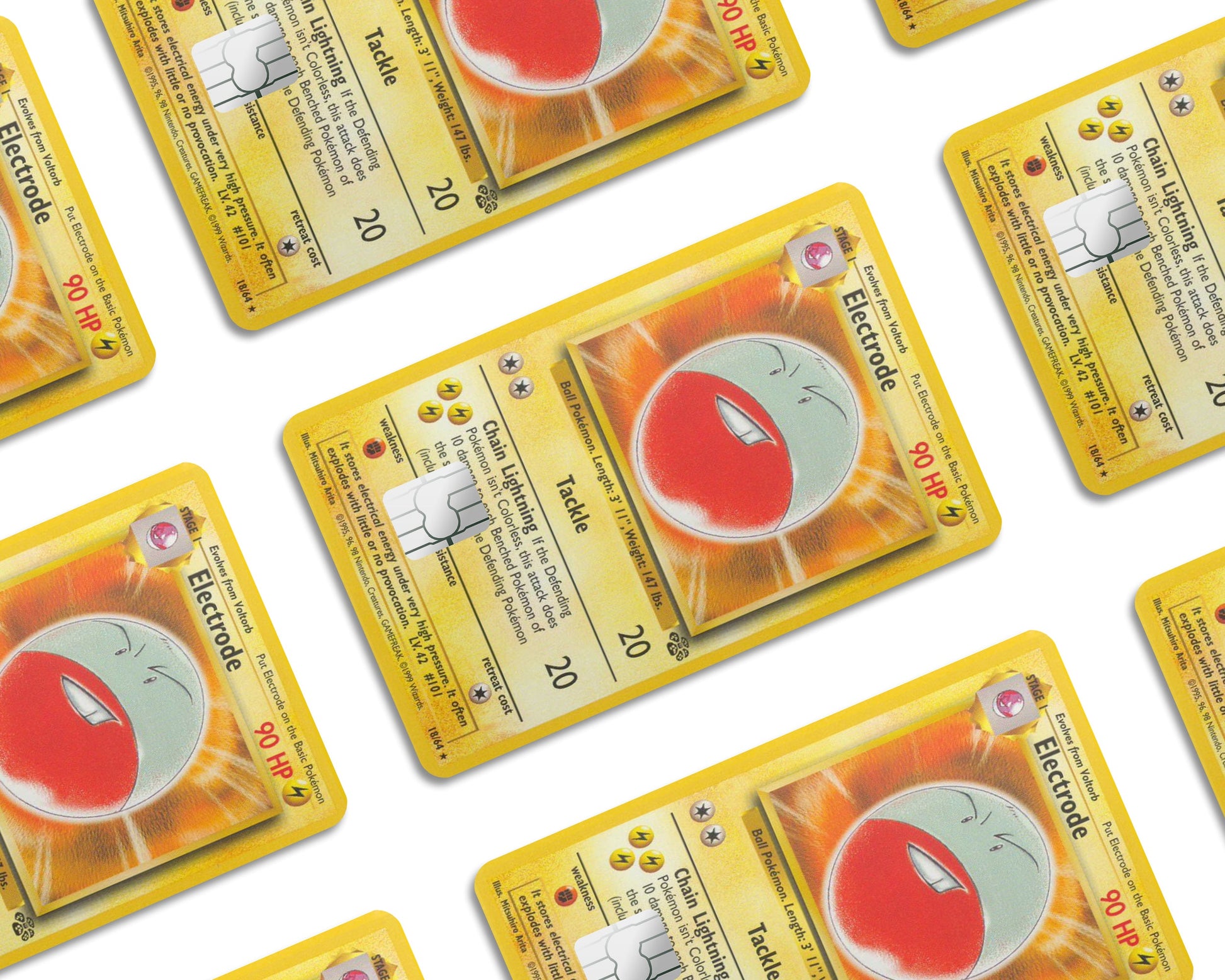 Anime Town Creations Credit Card Electrode Pokemon Card Window Skins - Anime Pokemon Credit Card Skin