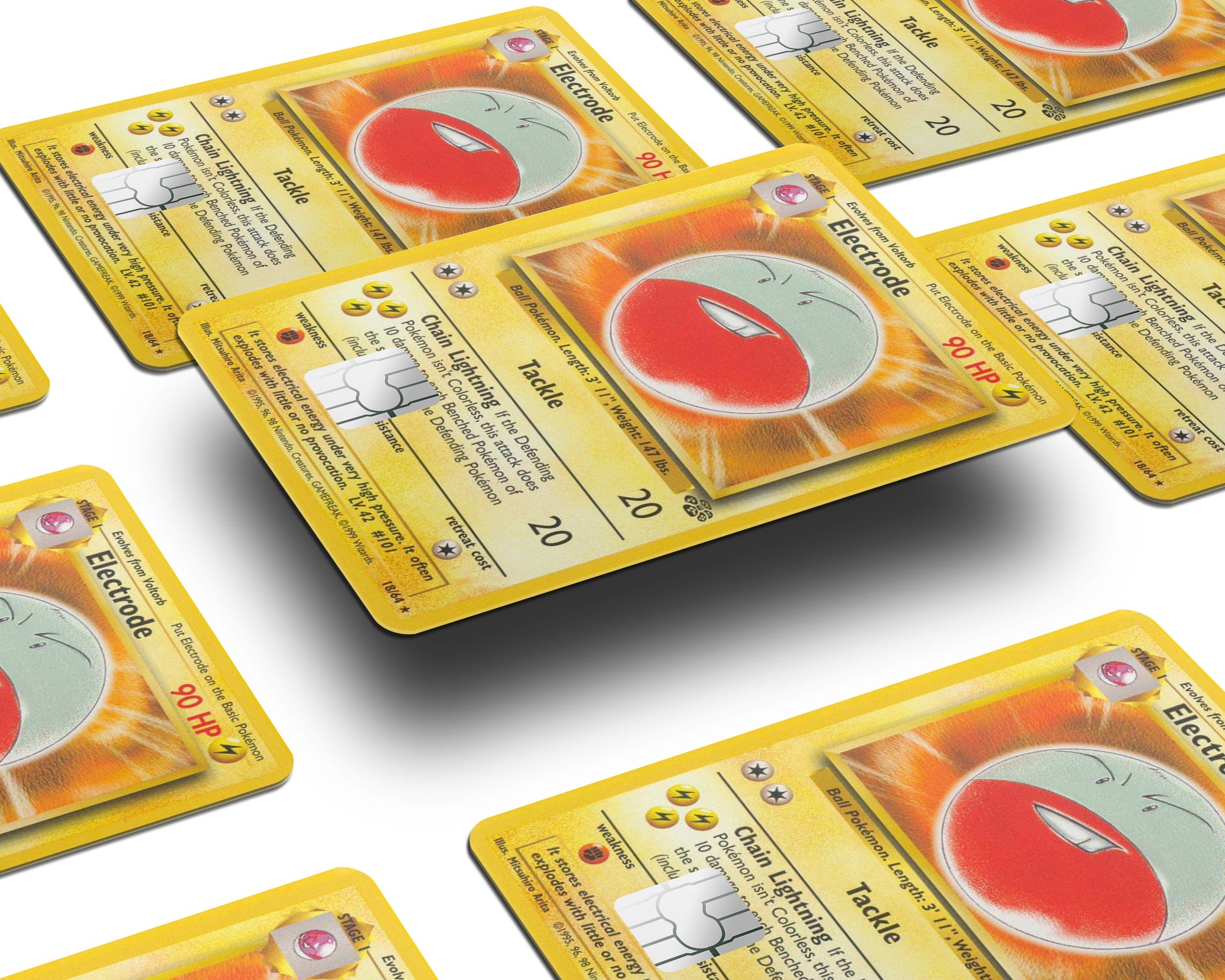 Anime Town Creations Credit Card Electrode Pokemon Card Window Skins - Anime Pokemon Credit Card Skin