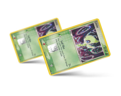 Anime Town Creations Credit Card Celebi Pokemon Card Full Skins - Anime Pokemon Credit Card Skin