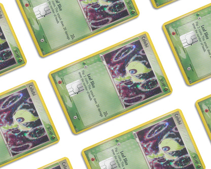 Anime Town Creations Credit Card Celebi Pokemon Card Window Skins - Anime Pokemon Credit Card Skin