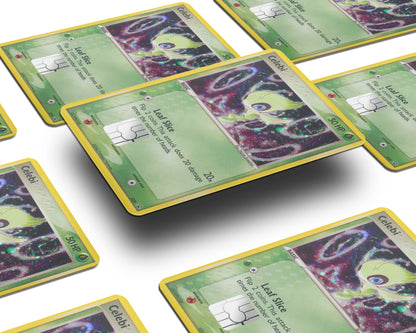 Anime Town Creations Credit Card Celebi Pokemon Card Window Skins - Anime Pokemon Credit Card Skin