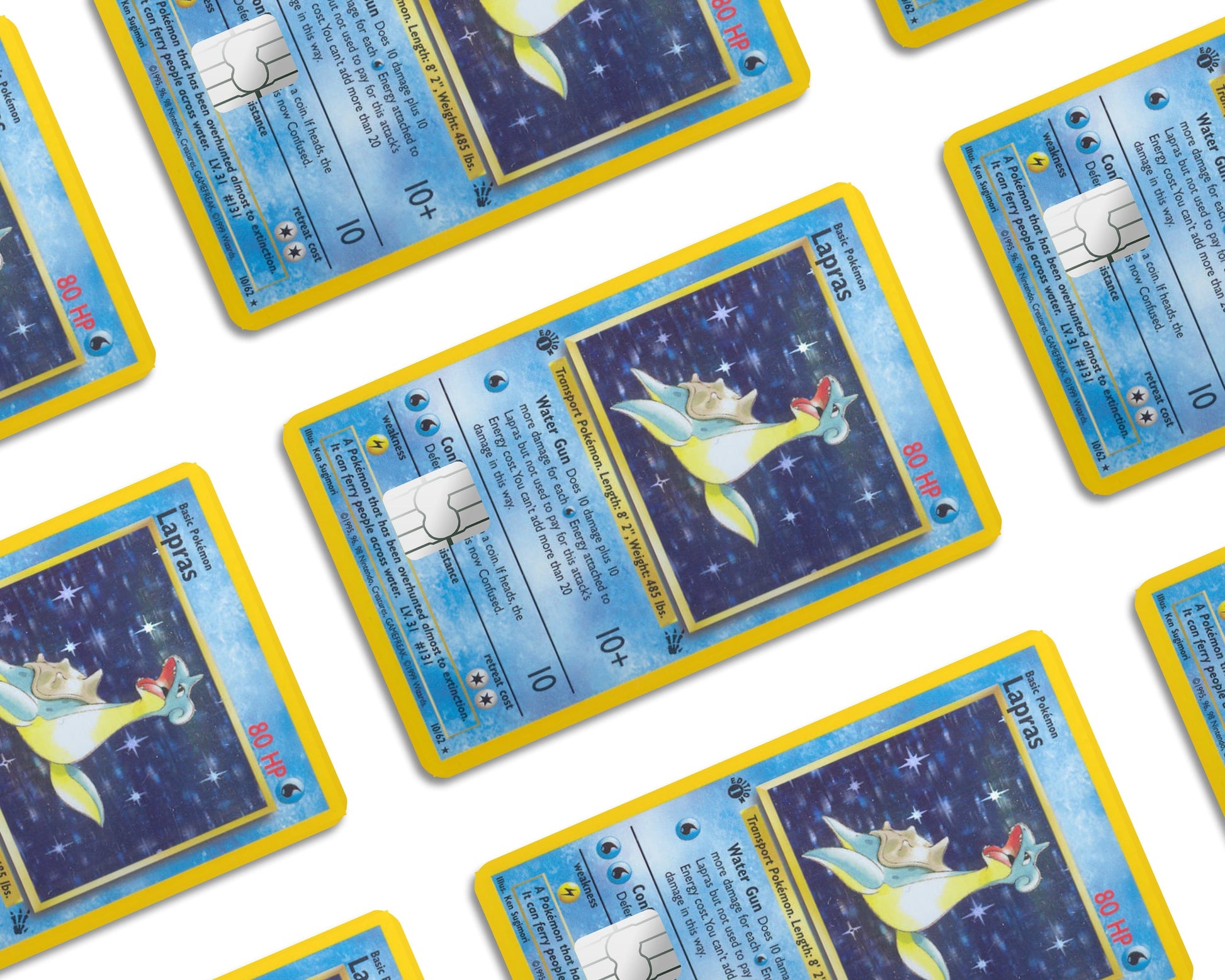 Anime Town Creations Credit Card Lapras Pokemon Card Window Skins - Anime Pokemon Credit Card Skin