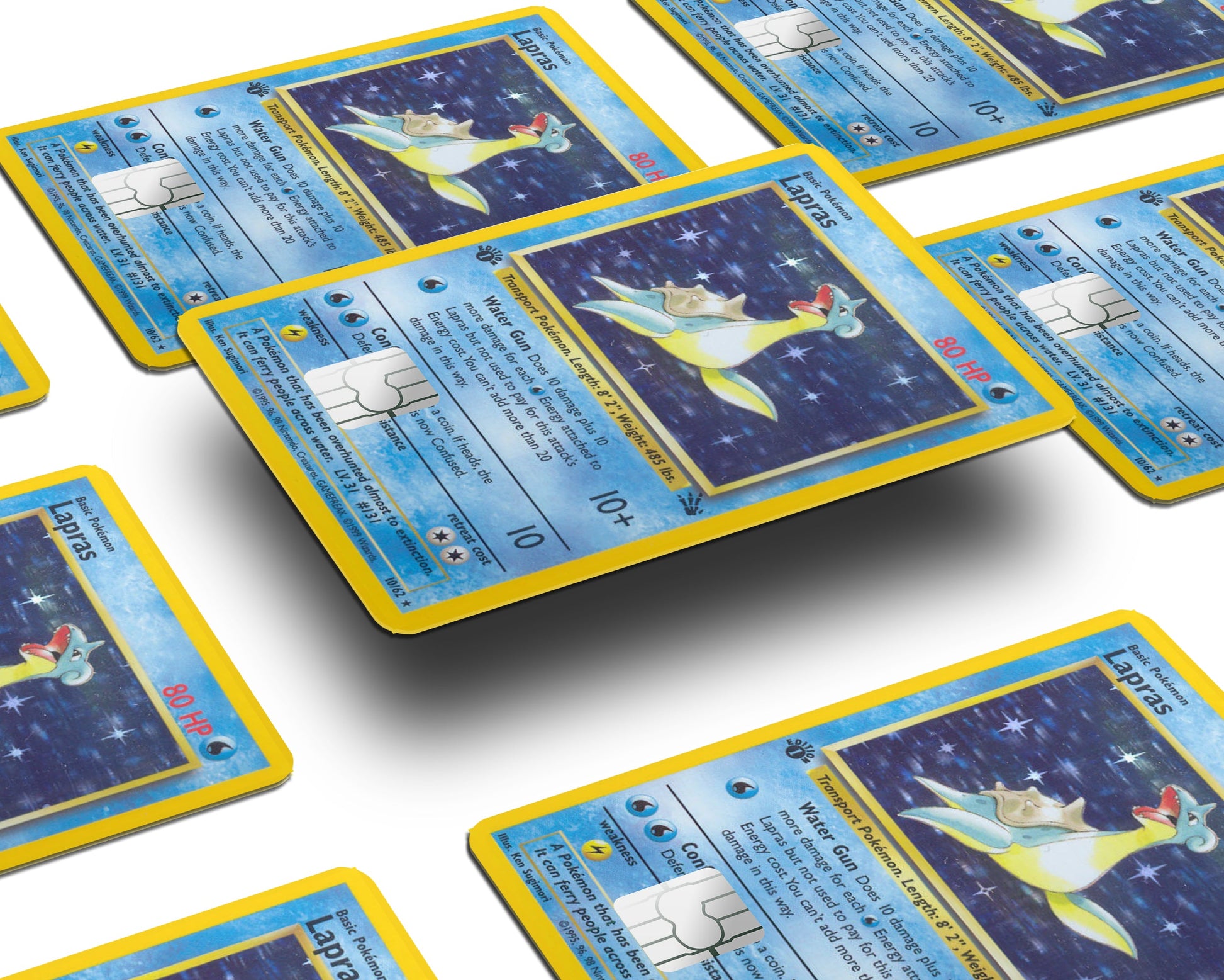 Anime Town Creations Credit Card Lapras Pokemon Card Window Skins - Anime Pokemon Credit Card Skin