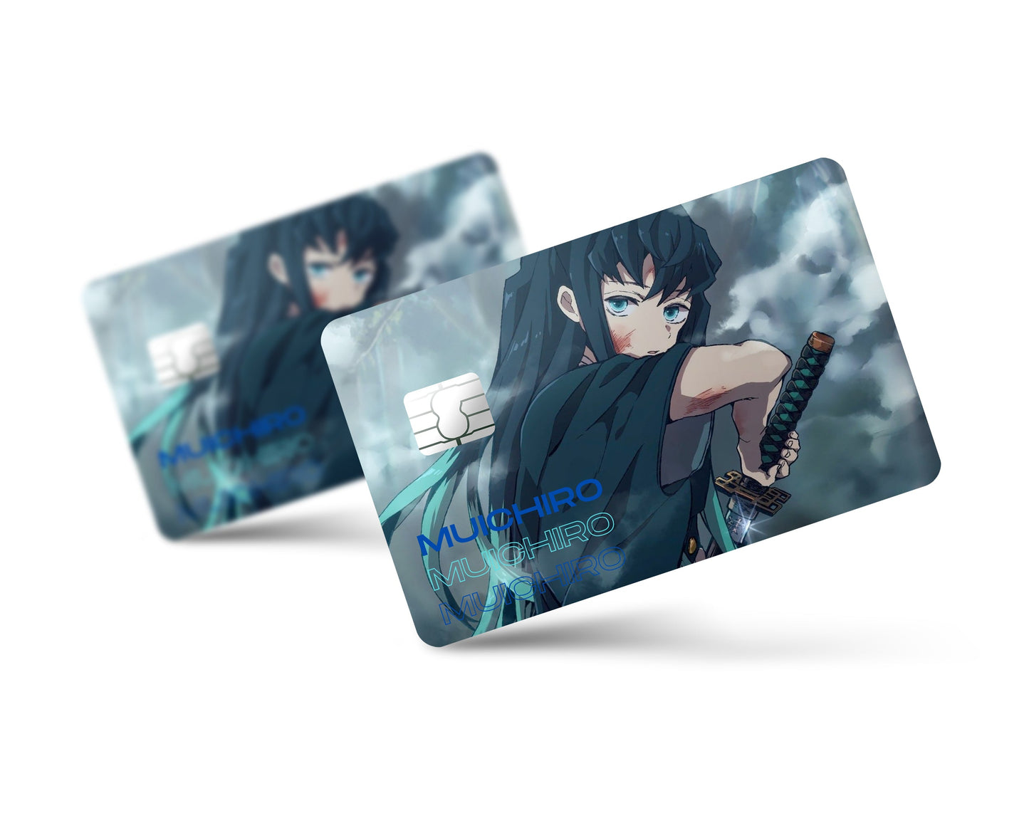 Anime Town Creations Credit Card Demon Slayer Muichiro Tokito Mist Hashira Full Skins - Anime Demon Slayer Credit Card Skin