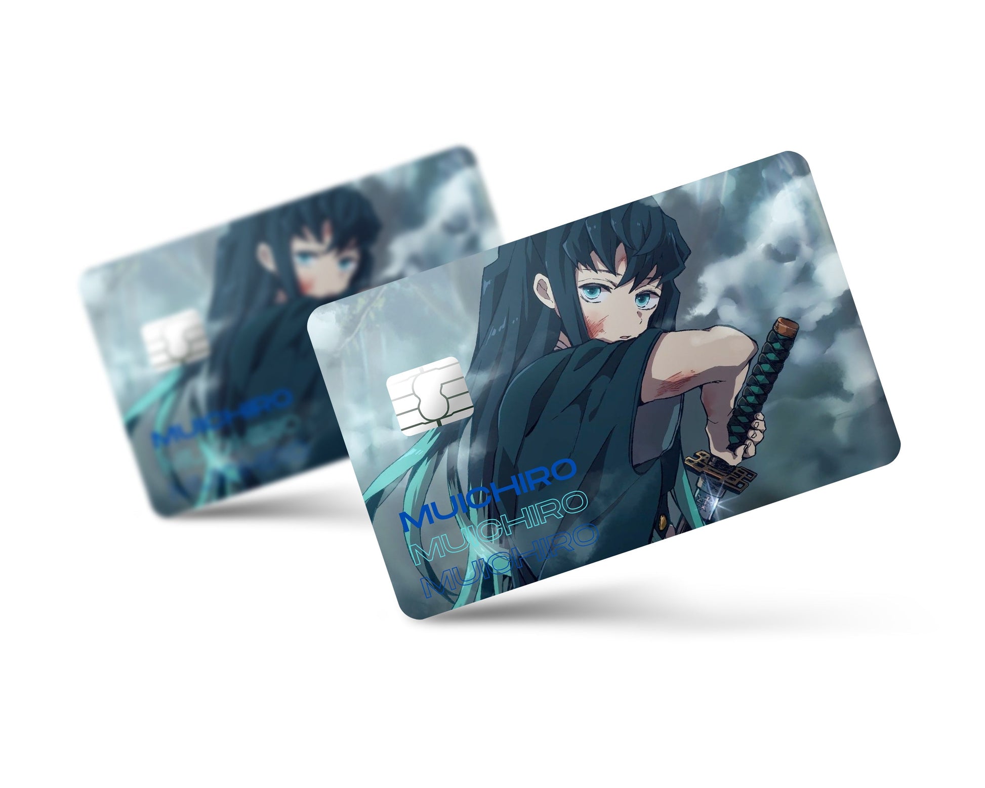 Anime Town Creations Credit Card Demon Slayer Muichiro Tokito Mist Hashira Full Skins - Anime Demon Slayer Credit Card Skin