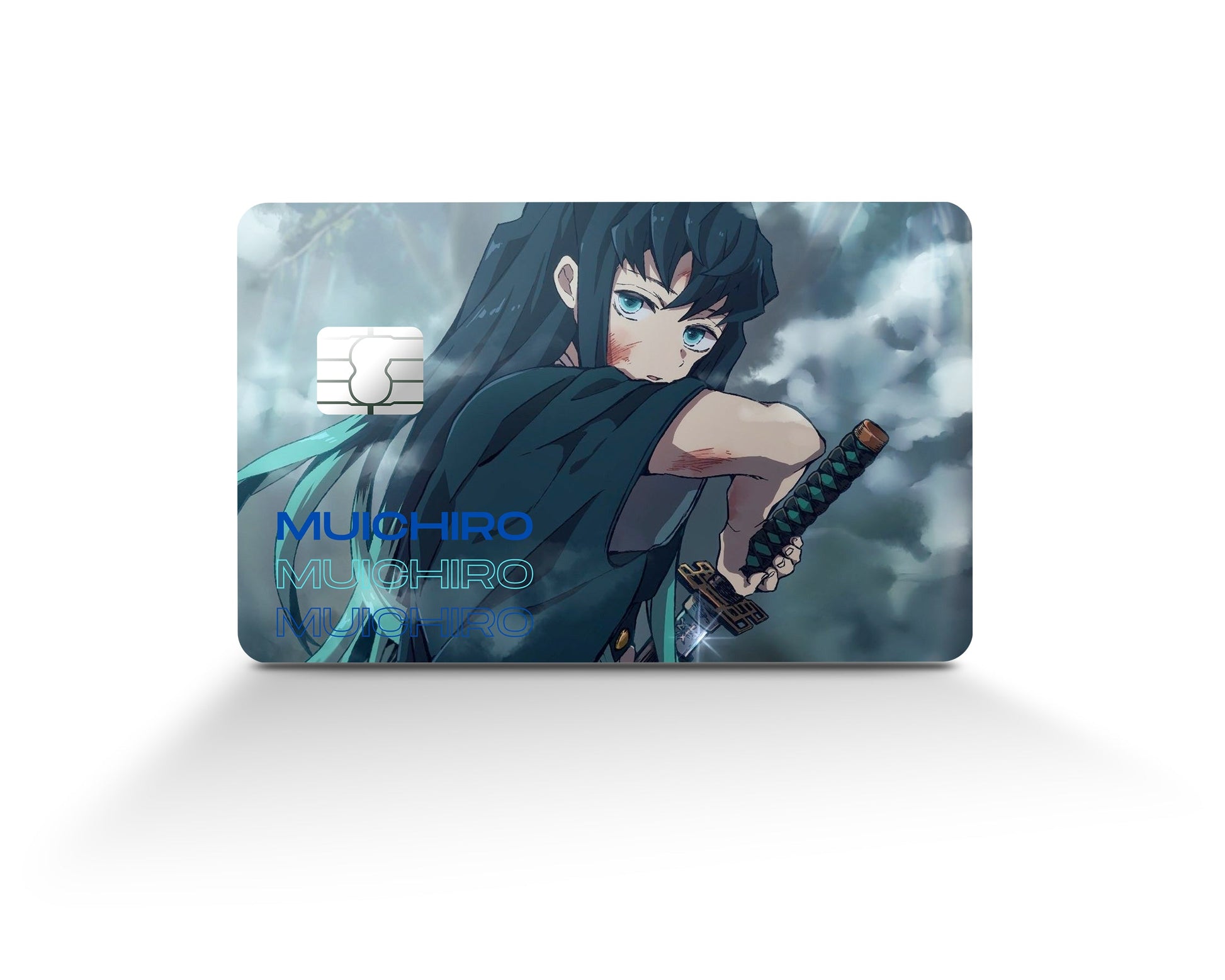 Anime Town Creations Credit Card Demon Slayer Muichiro Tokito Mist Hashira Full Skins - Anime Demon Slayer Credit Card Skin