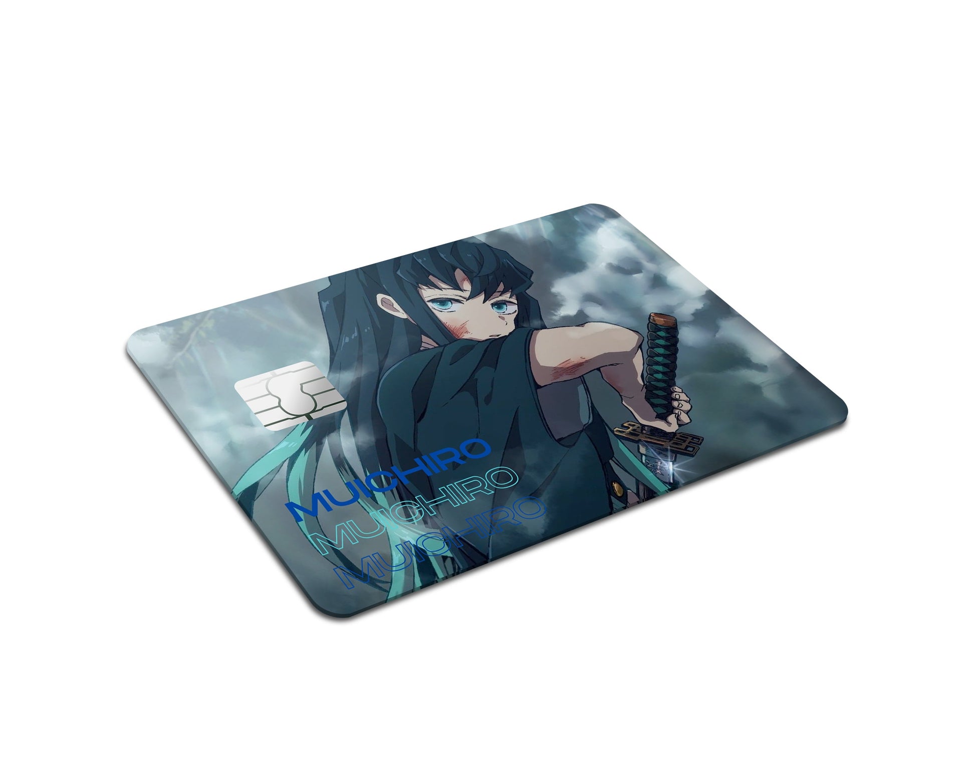 Anime Town Creations Credit Card Demon Slayer Muichiro Tokito Mist Hashira Full Skins - Anime Demon Slayer Credit Card Skin