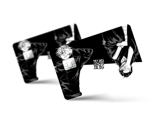 Anime Town Creations Credit Card Jujutsu Kaisen Gojo & Geto Black White Full Skins - Anime Jujutsu Kaisen Credit Card Skin