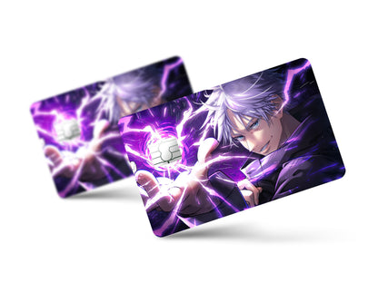 Anime Town Creations Credit Card Jujutsu Kaisen Satoru Gojo Purple Artistic Full Skins - Anime Jujutsu Kaisen Credit Card Skin