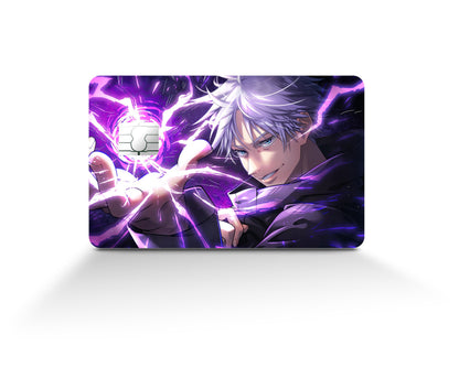 Anime Town Creations Credit Card Jujutsu Kaisen Satoru Gojo Purple Artistic Full Skins - Anime Jujutsu Kaisen Credit Card Skin