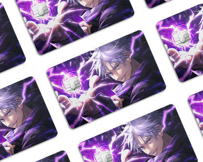 Anime Town Creations Credit Card Jujutsu Kaisen Satoru Gojo Purple Artistic Window Skins - Anime Jujutsu Kaisen Credit Card Skin