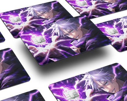 Anime Town Creations Credit Card Jujutsu Kaisen Satoru Gojo Purple Artistic Window Skins - Anime Jujutsu Kaisen Credit Card Skin