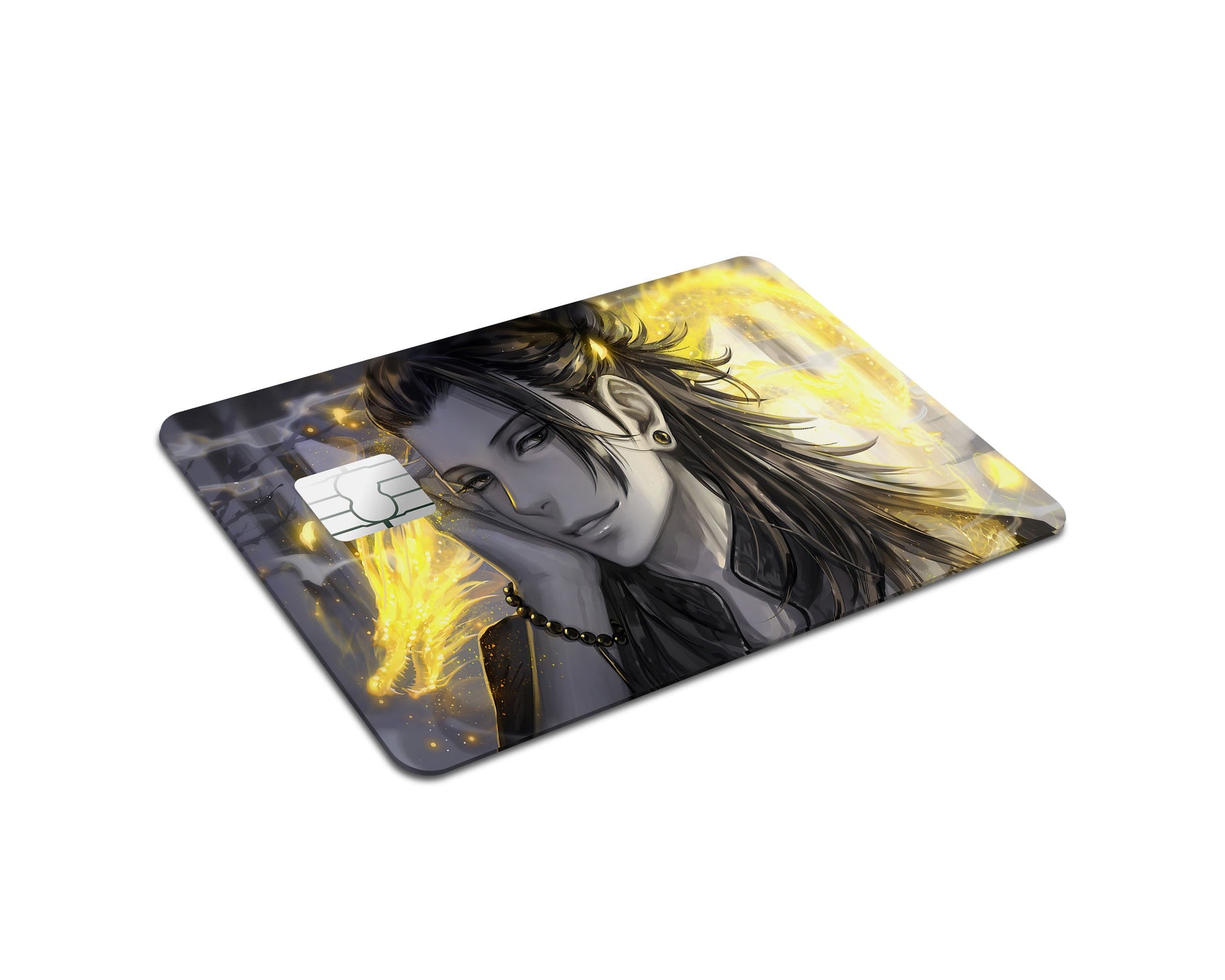 Anime Town Creations Credit Card Jujutsu Kaisen Suguru Geto Black Gold Full Skins - Anime Jujutsu Kaisen Credit Card Skin