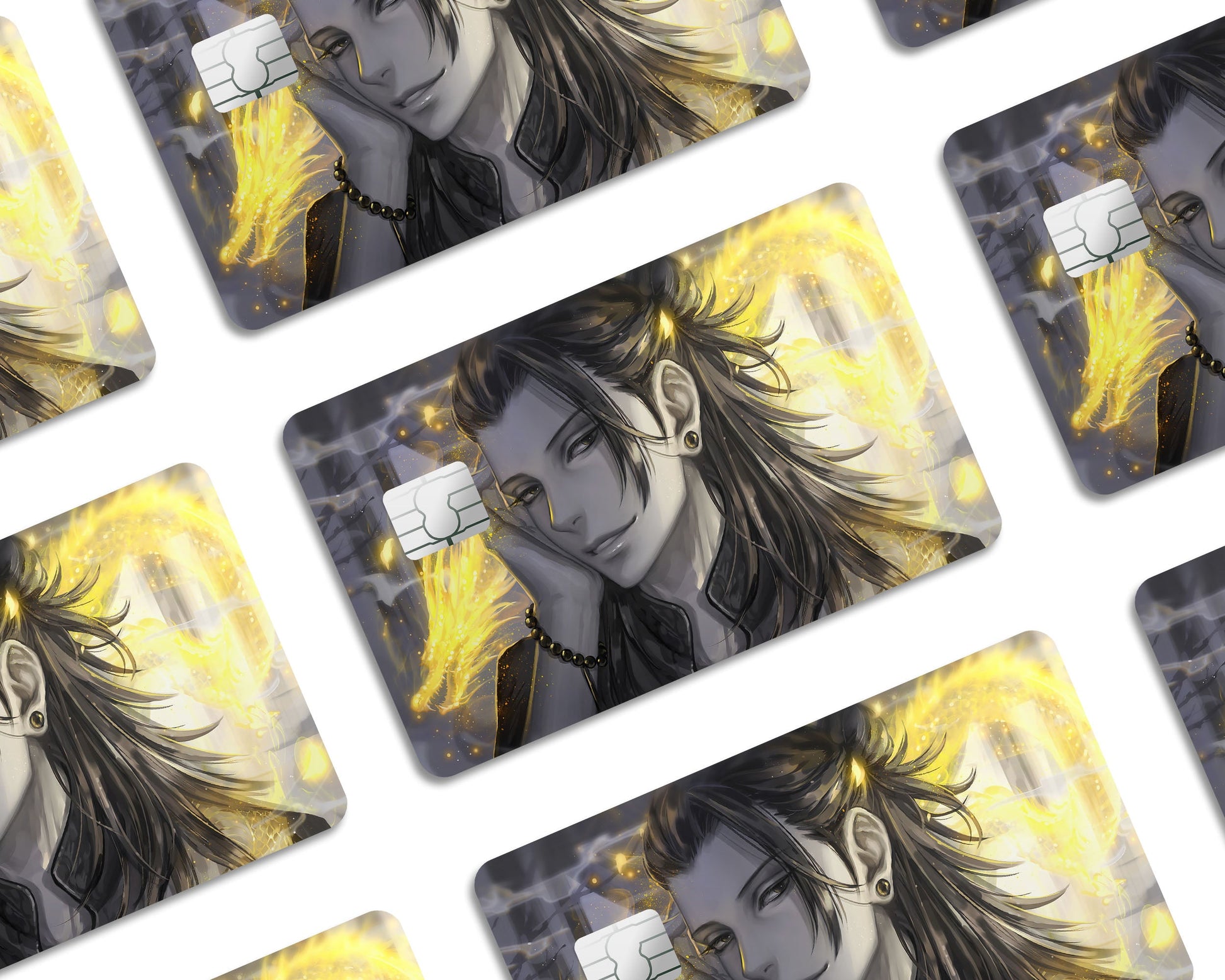 Anime Town Creations Credit Card Jujutsu Kaisen Suguru Geto Black Gold Window Skins - Anime Jujutsu Kaisen Credit Card Skin