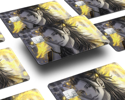 Anime Town Creations Credit Card Jujutsu Kaisen Suguru Geto Black Gold Window Skins - Anime Jujutsu Kaisen Credit Card Skin