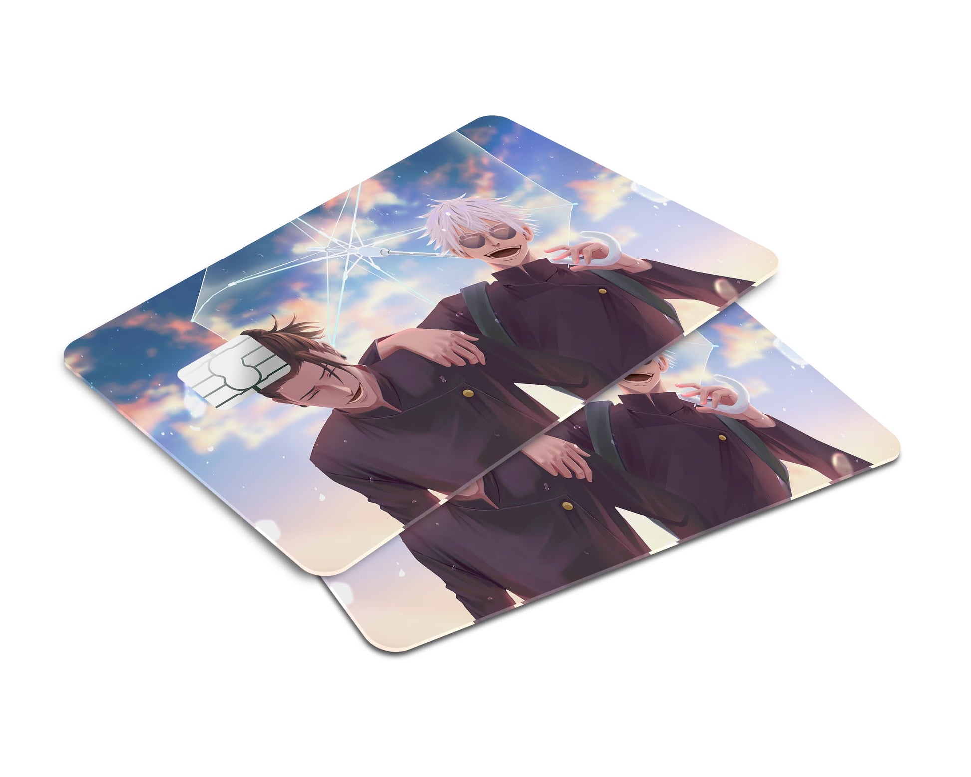 Anime Town Creations Credit Card Jujutsu Kaisen Gojo Geto Sunset Window Skins - Anime Jujutsu Kaisen Credit Card Skin