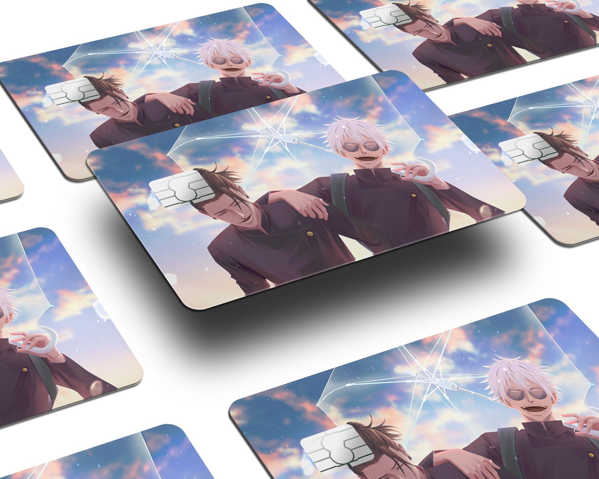 Anime Town Creations Credit Card Jujutsu Kaisen Gojo Geto Sunset Window Skins - Anime Jujutsu Kaisen Credit Card Skin