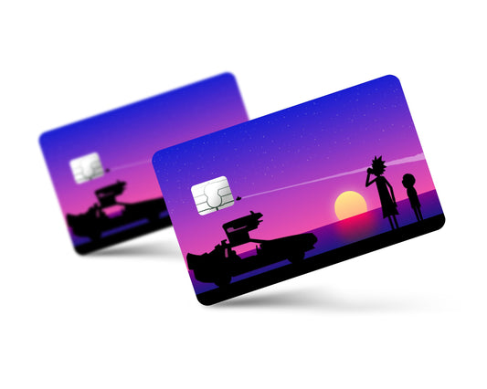 Anime Town Creations Credit Card Rick and Morty Back to Time Travel Full Skins - Anime Rick and Morty Credit Card Skin