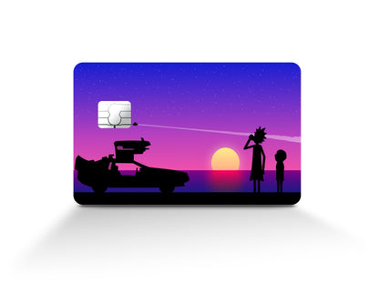 Anime Town Creations Credit Card Rick and Morty Back to Time Travel Full Skins - Anime Rick and Morty Credit Card Skin