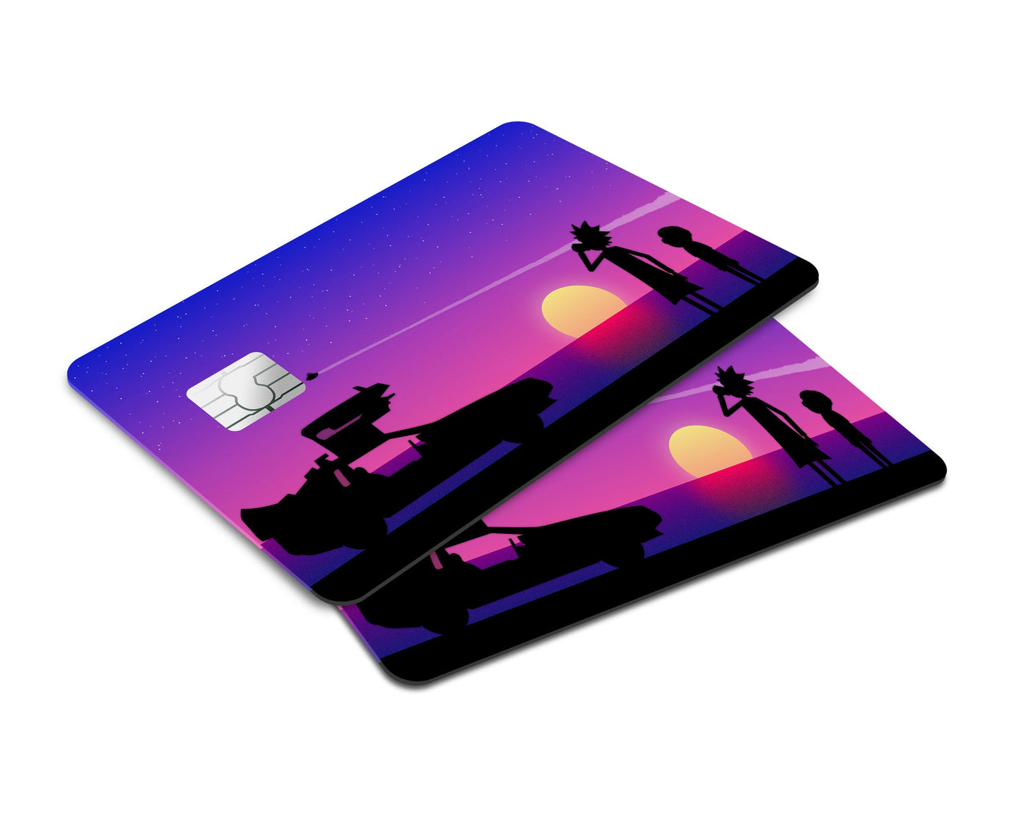 Anime Town Creations Credit Card Rick and Morty Back to Time Travel Window Skins - Anime Rick and Morty Credit Card Skin