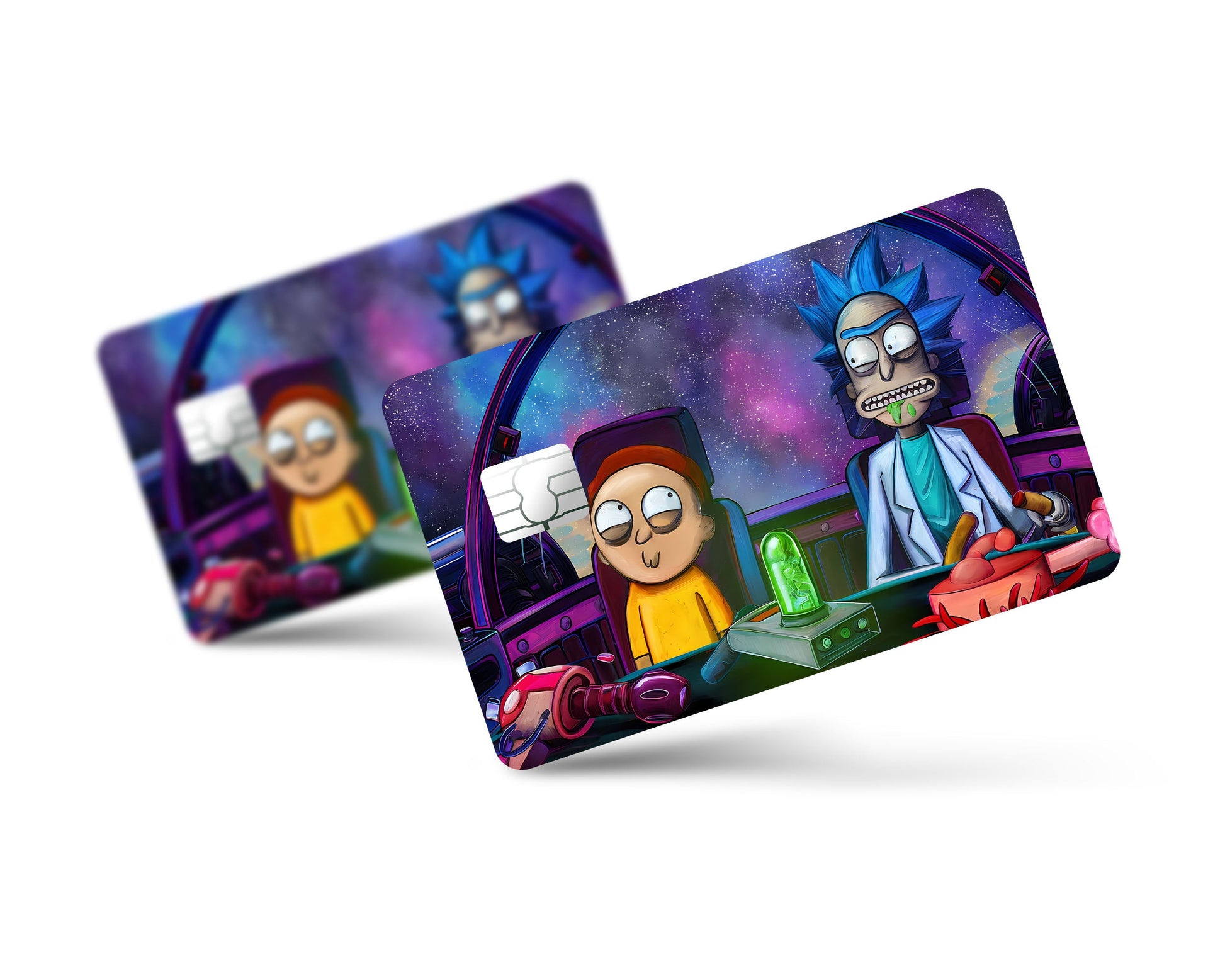 Anime Town Creations Credit Card Rick and Morty Spaceship Full Skins - Anime Rick and Morty Credit Card Skin