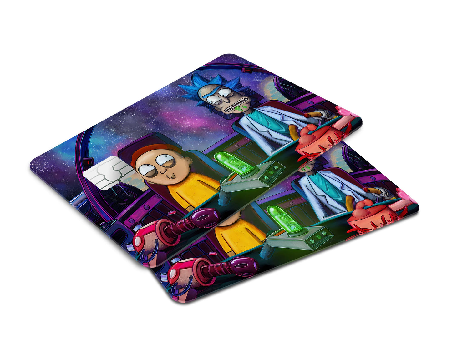 Anime Town Creations Credit Card Rick and Morty Spaceship Window Skins - Anime Rick and Morty Credit Card Skin