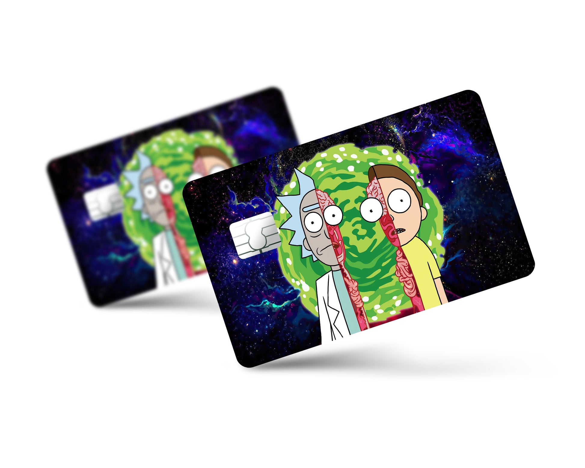 Anime Town Creations Credit Card Rick and Morty Portal Split Full Skins - Anime Rick and Morty Credit Card Skin