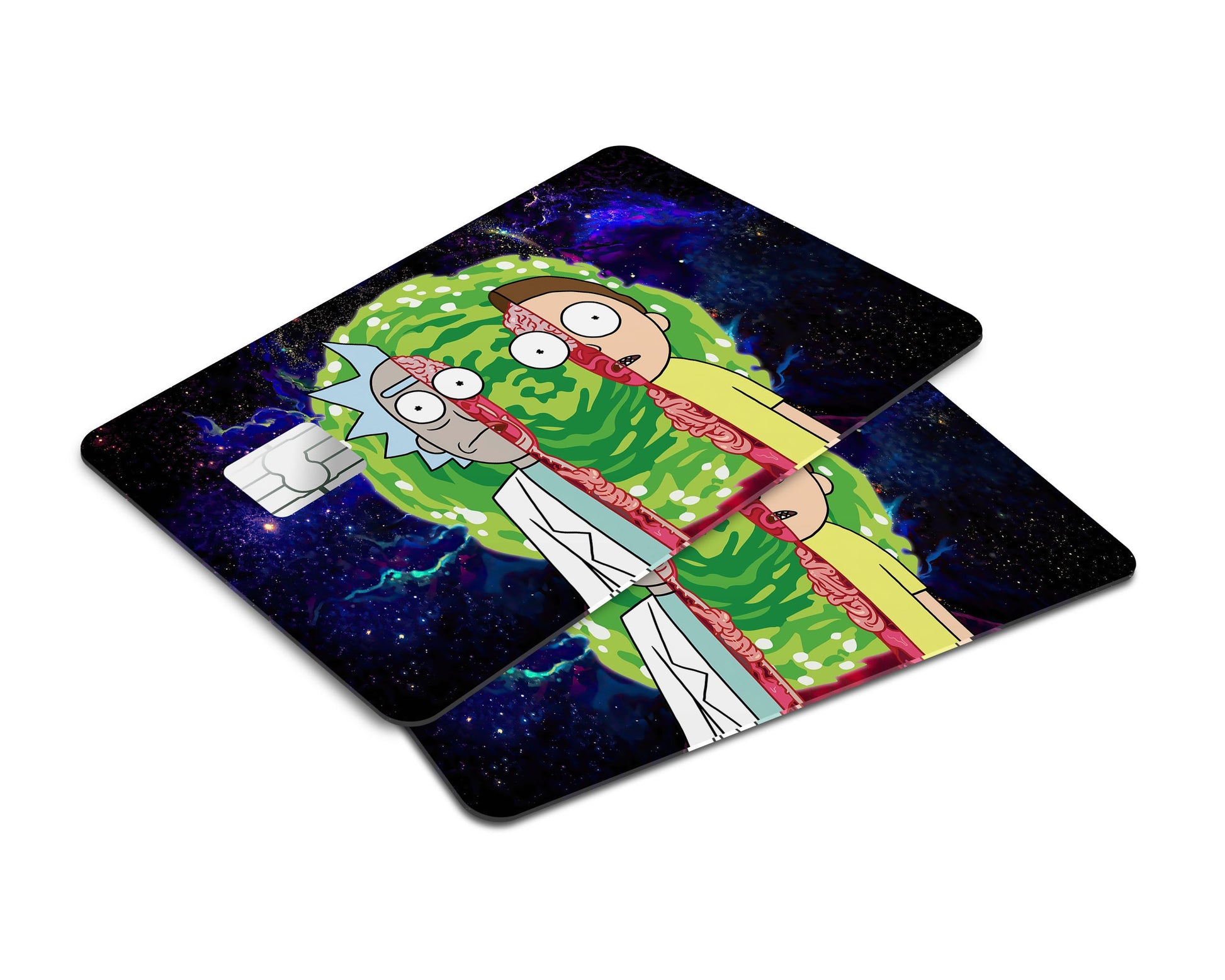 Anime Town Creations Credit Card Rick and Morty Portal Split Window Skins - Anime Rick and Morty Credit Card Skin