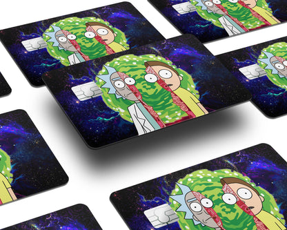 Anime Town Creations Credit Card Rick and Morty Portal Split Window Skins - Anime Rick and Morty Credit Card Skin