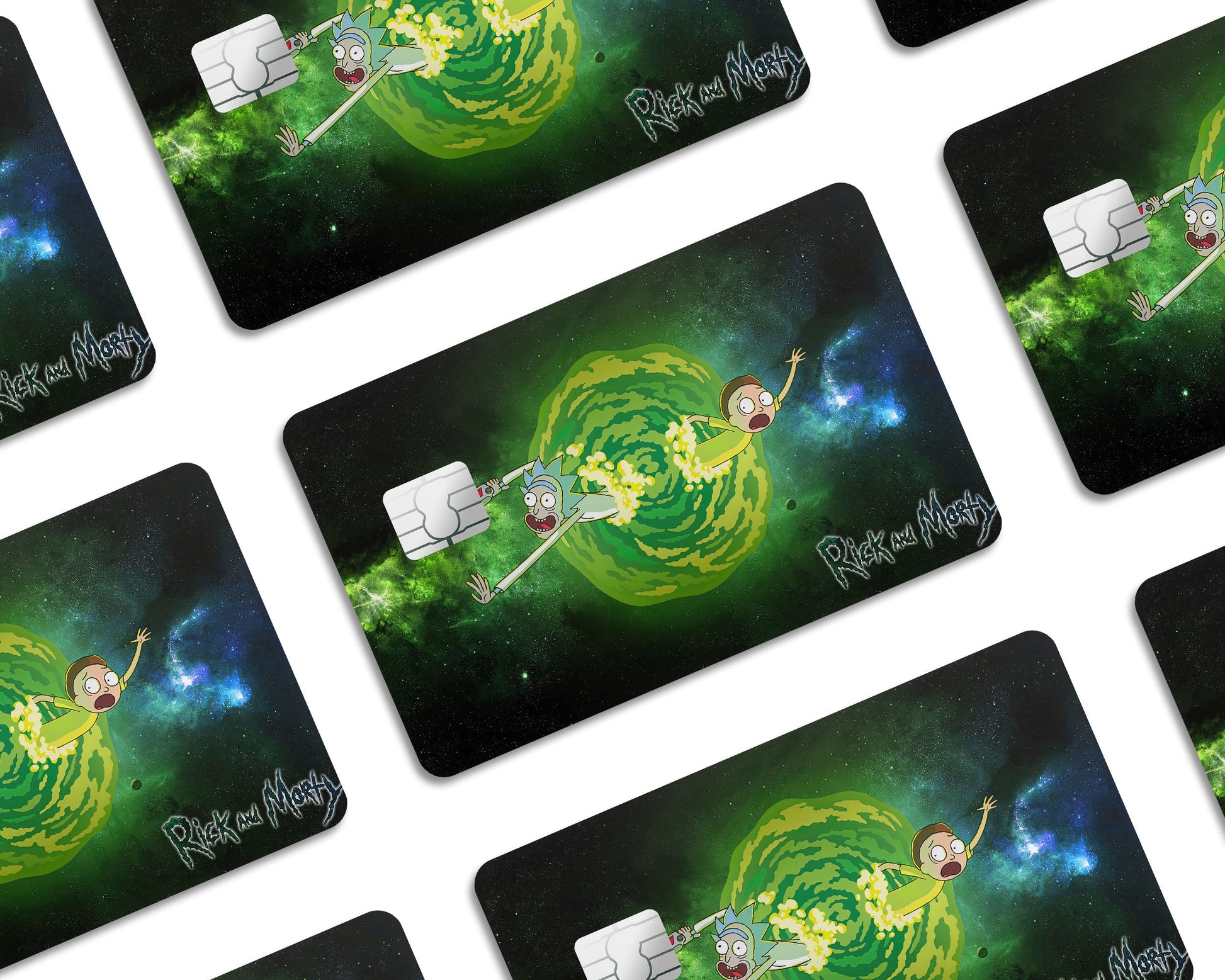 Anime Town Creations Credit Card Rick and Morty Portal Gun Window Skins - Anime Rick and Morty Credit Card Skin