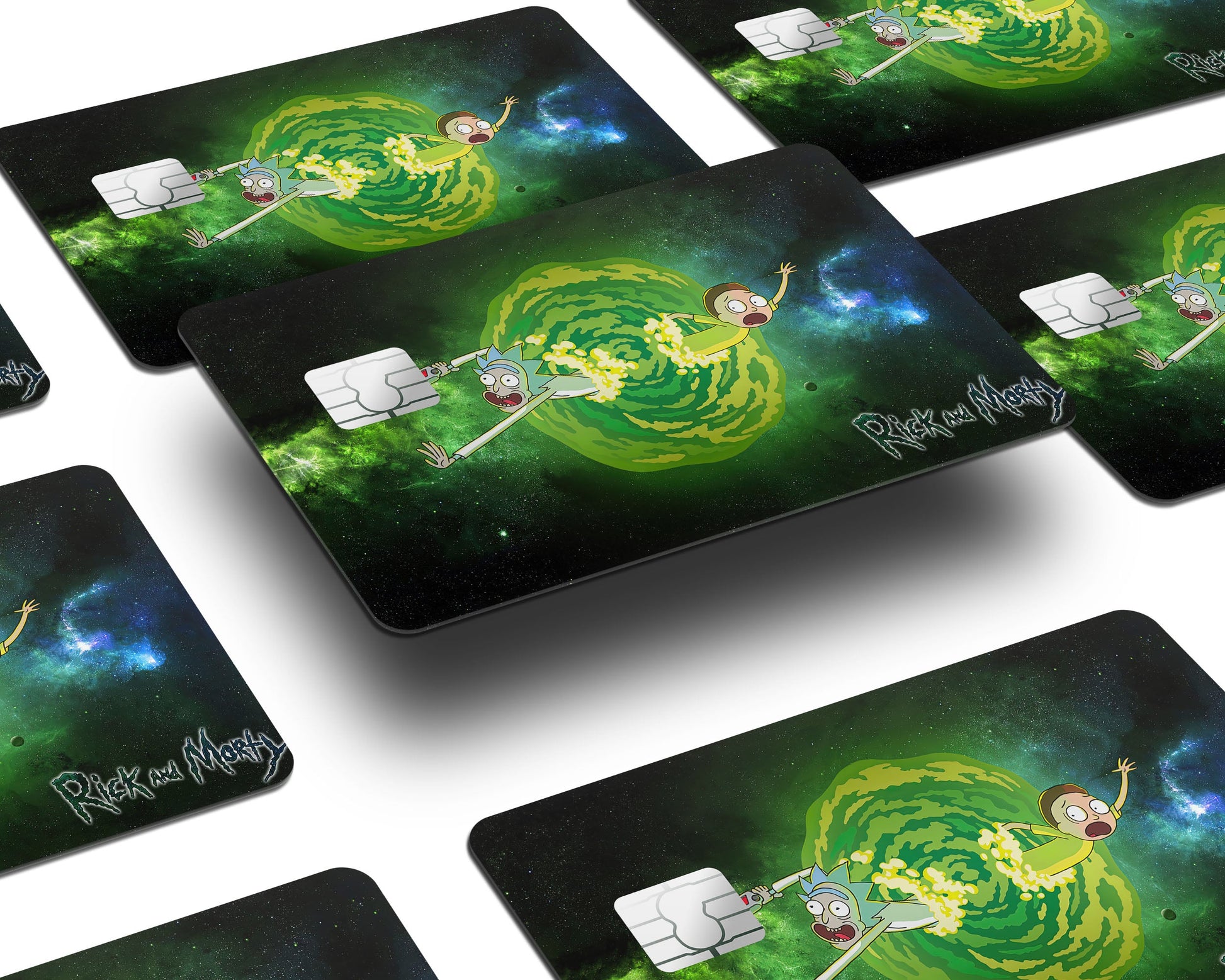 Anime Town Creations Credit Card Rick and Morty Portal Gun Window Skins - Anime Rick and Morty Credit Card Skin