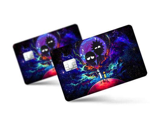Anime Town Creations Credit Card Rick and Morty Space Exploration Full Skins - Anime Rick and Morty Credit Card Skin