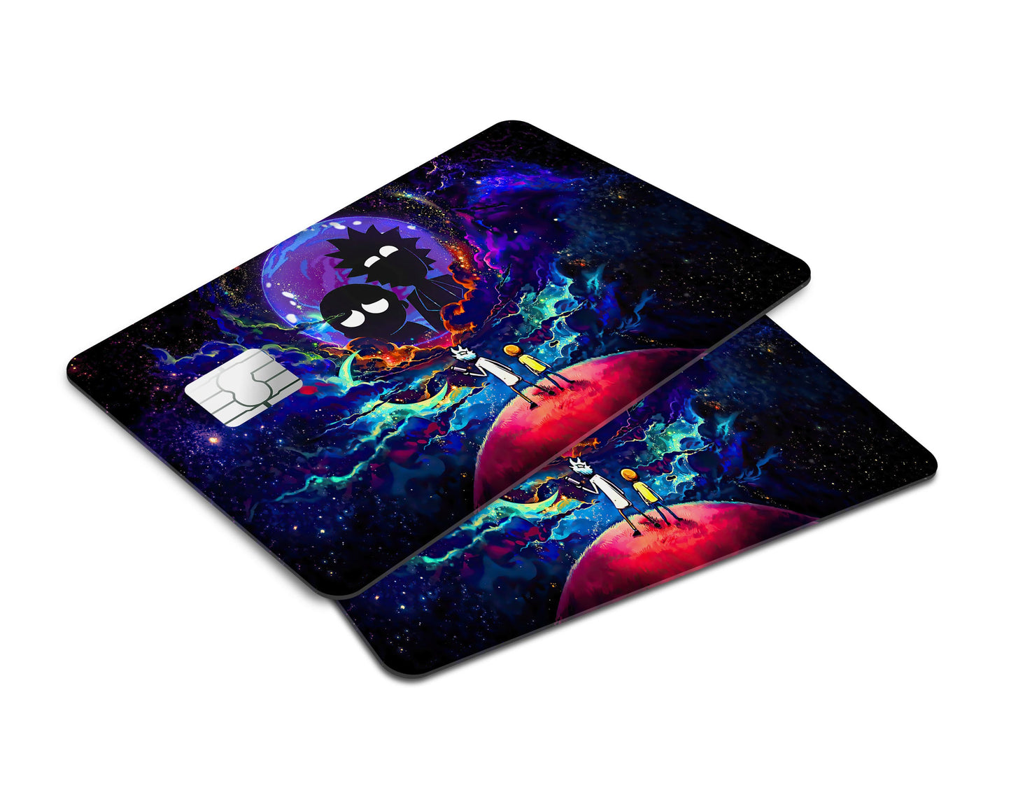 Anime Town Creations Credit Card Rick and Morty Space Exploration Window Skins - Anime Rick and Morty Credit Card Skin