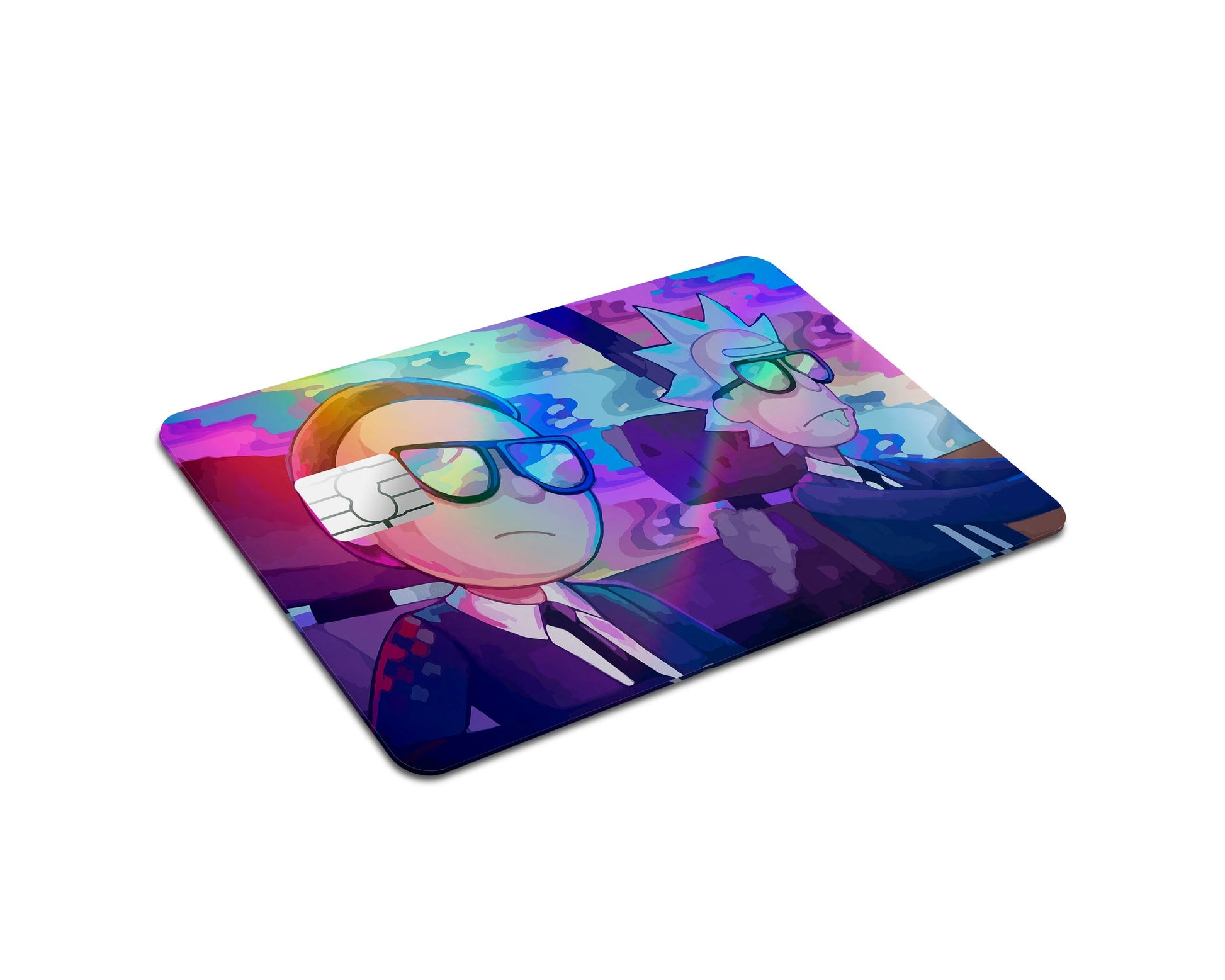 Anime Town Creations Holographic Credit Card Agents Rick and Morty Full Skins - Anime Rick and Morty Holographic Credit Card Skin