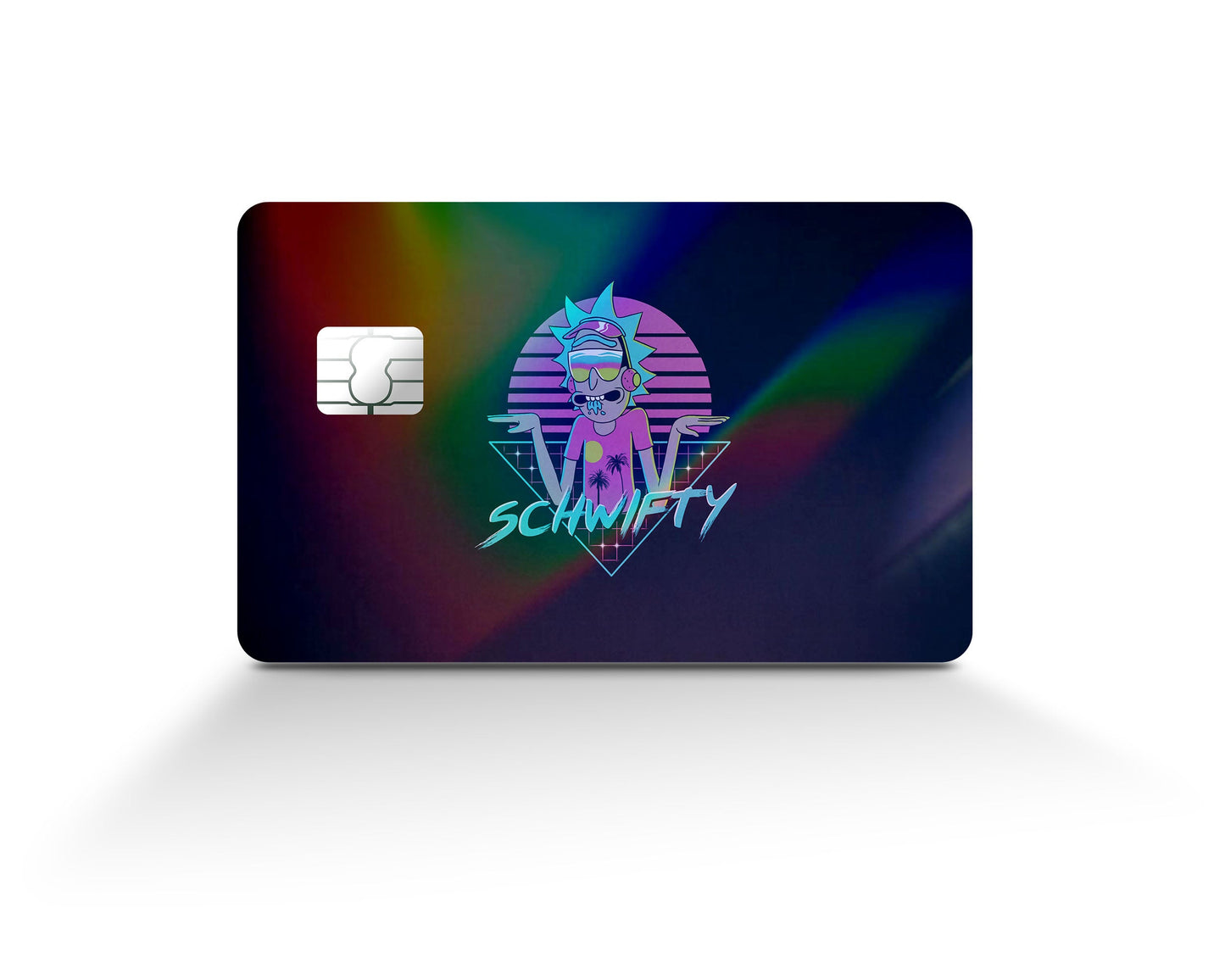 Anime Town Creations Holographic Credit Card Rick and Morty Schwifty Full Skins - Anime Rick and Morty Holographic Credit Card Skin