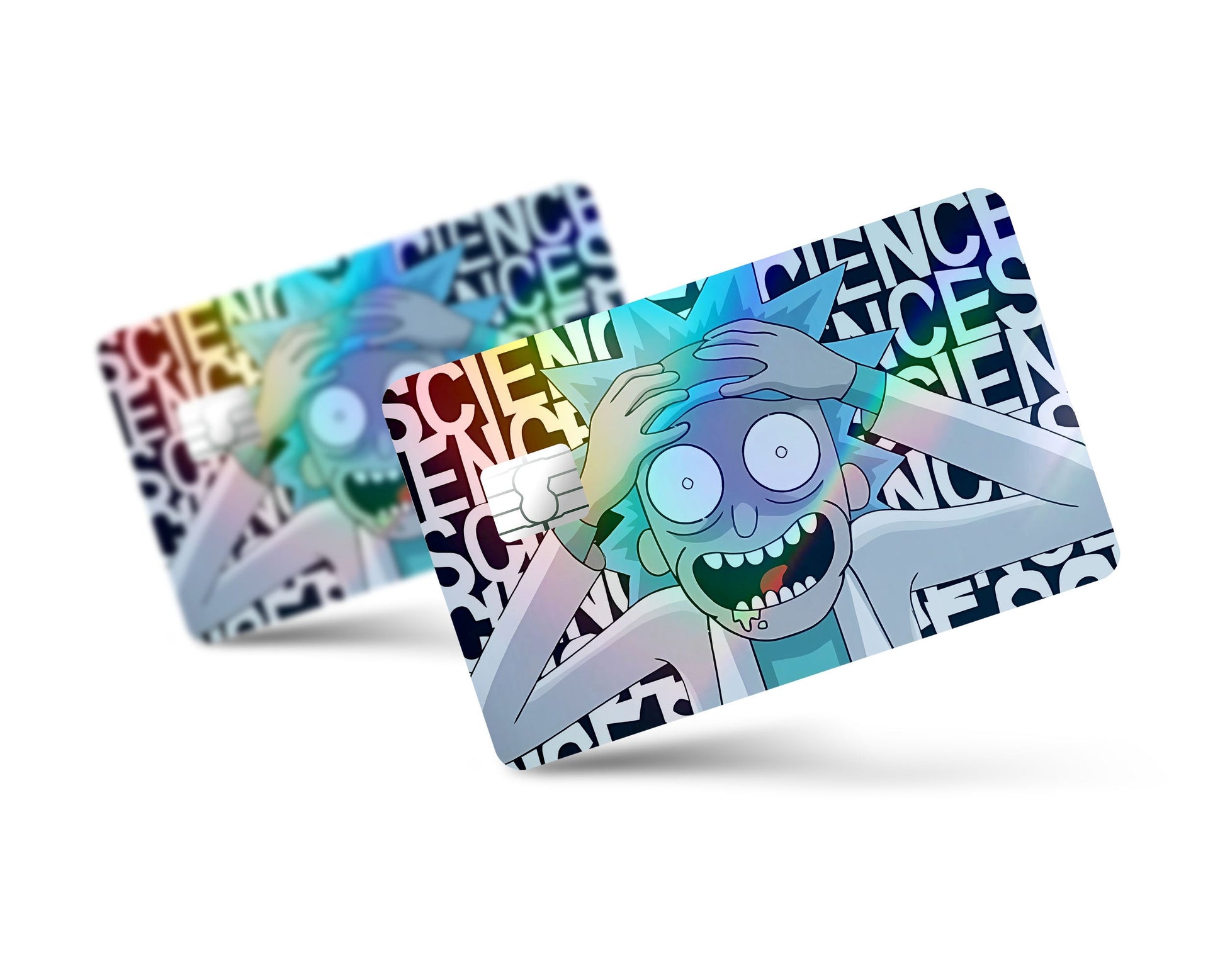 Anime Town Creations Holographic Credit Card Insane Rick Full Skins - Anime Rick and Morty Holographic Credit Card Skin