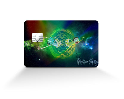 Anime Town Creations Holographic Credit Card Rick and Morty Portal Gun Full Skins - Anime Rick and Morty Holographic Credit Card Skin