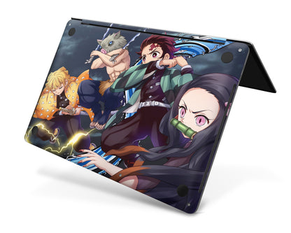 Anime Town Creations MacBook Demon Slayer Mugen Train Squad Pro 15" (A1707/1990) Skins - Anime Demon Slayer Skin