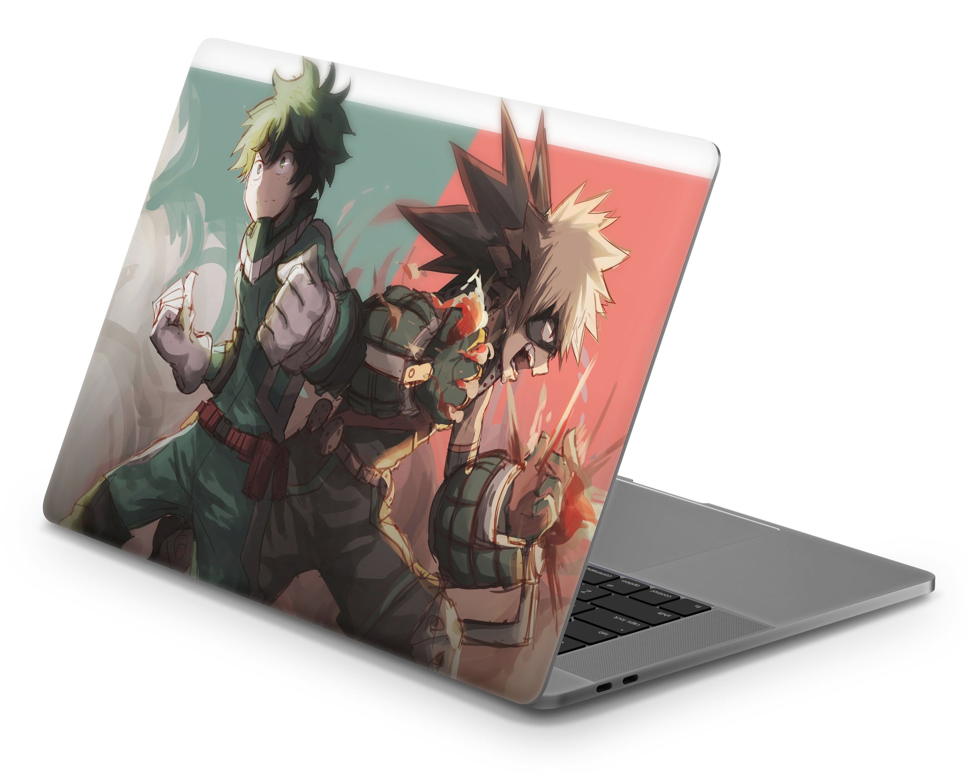 Anime Town Creations MacBook Katsuki Bakugo & Itadori Midoriya Pro 16" (A2141) Skins - Anime My Hero Academia Skin