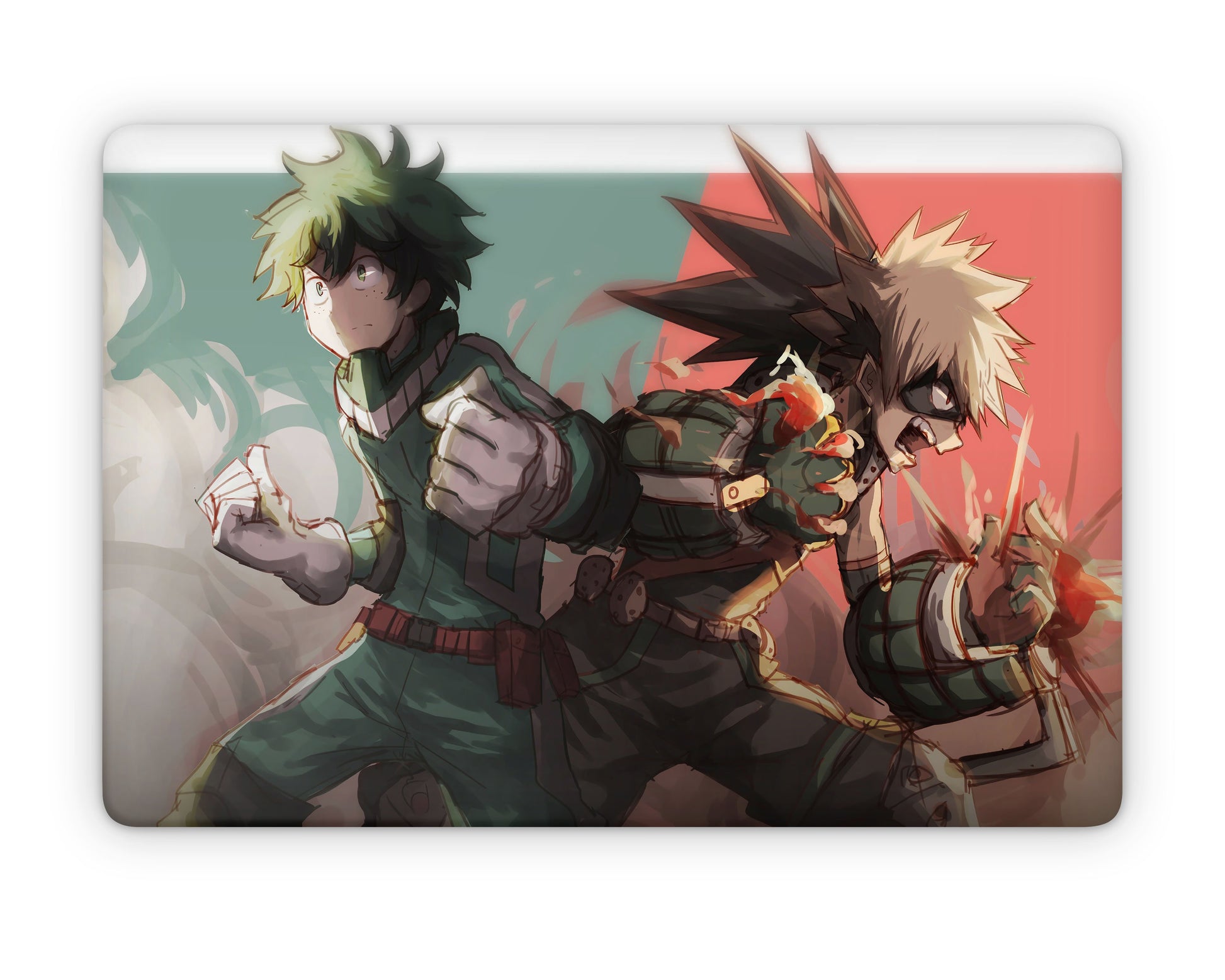 Anime Town Creations MacBook Katsuki Bakugo & Itadori Midoriya Pro 16" (A2141) Skins - Anime My Hero Academia Skin