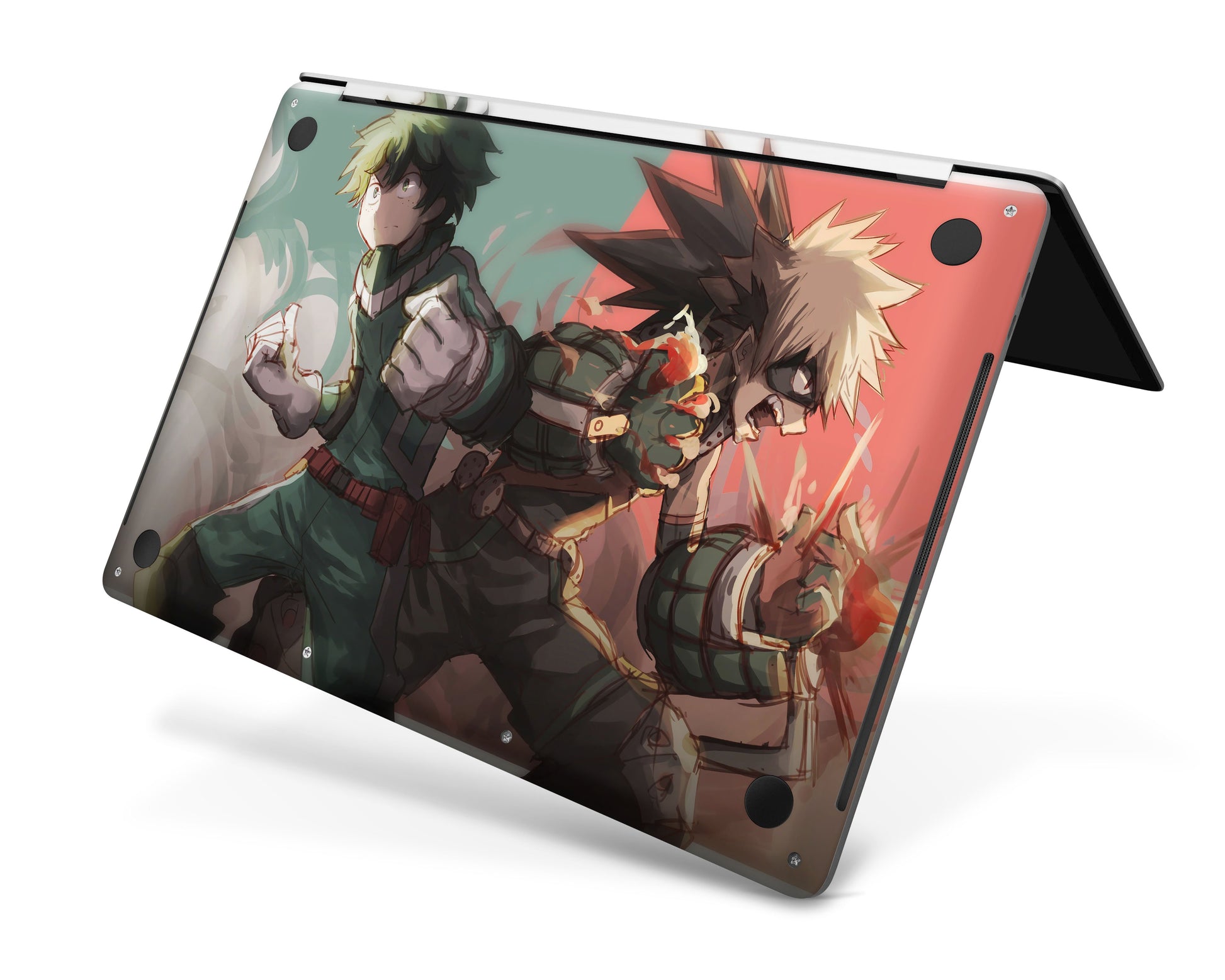 Anime Town Creations MacBook Katsuki Bakugo & Itadori Midoriya Pro 15" (A1707/1990) Skins - Anime My Hero Academia Skin